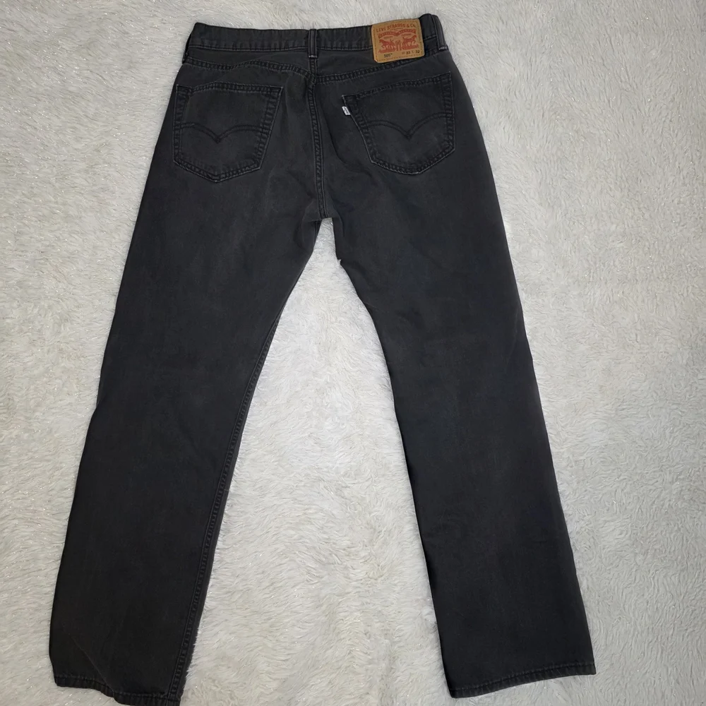 Levi's‎ 505™ Men’s Regular Fit Straight Leg Black Jeans 33x32 Vintage